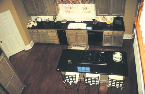 Kitchen from balcony above