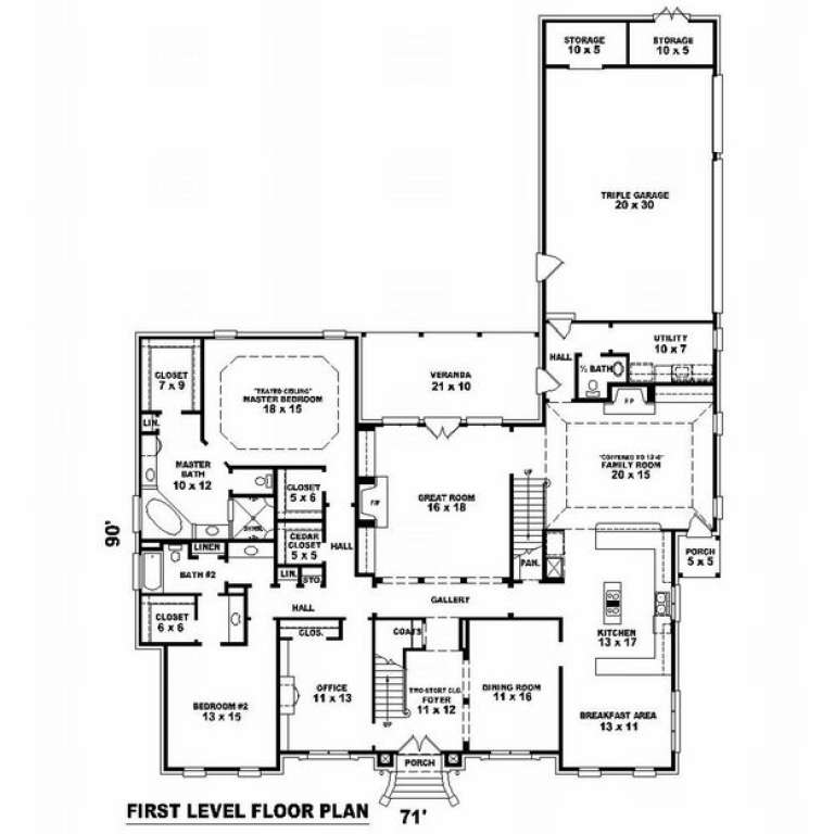 House Plan House Plan #10018 Drawing 1