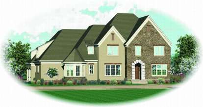 French Country House Plan #053-02157 Elevation Photo