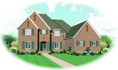French Country House Plan #053-02166 Elevation Photo