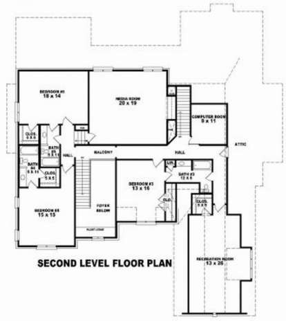 Floorplan 2 for House Plan #053-02166