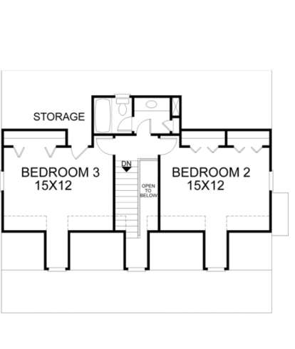 Second Floor for House Plan #036-00038
