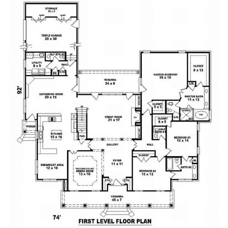 House Plan House Plan #10040 Drawing 1
