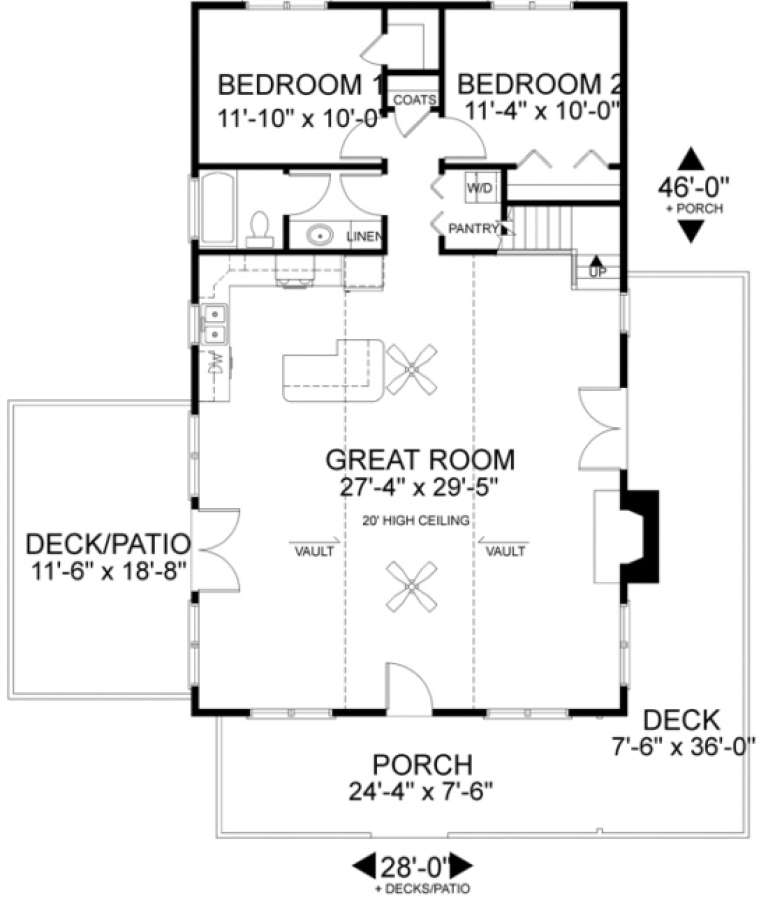 House Plan House Plan #1005 Drawing 1
