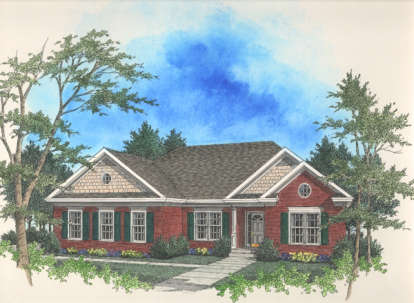 Traditional House Plan #036-00040 Elevation Photo