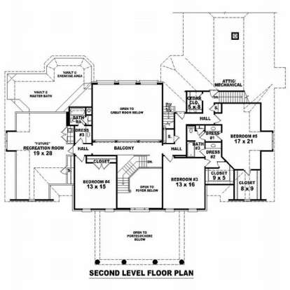 Floorplan 2 for House Plan #053-02217