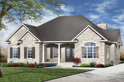 Country House Plan #034-00287 Elevation Photo