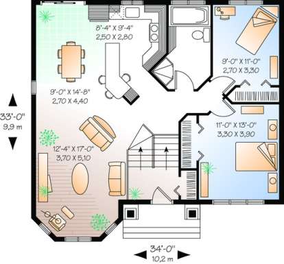 Main Floor for House Plan #034-00334