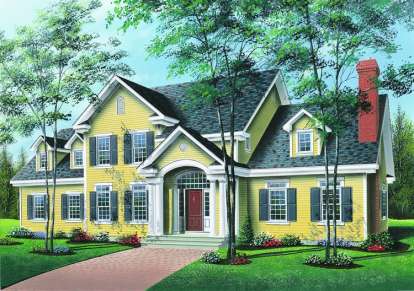 Traditional House Plan #034-00415 Elevation Photo