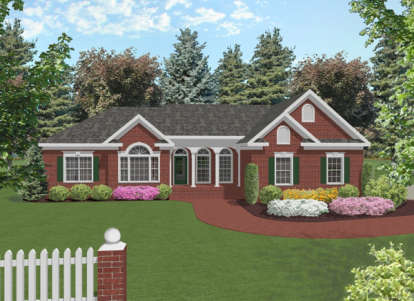 Ranch House Plan #036-00067 Elevation Photo