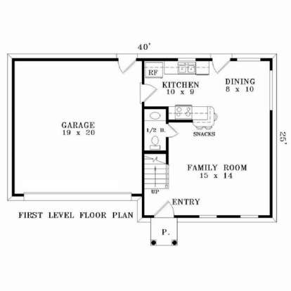 Floorplan 1 for House Plan #053-02272