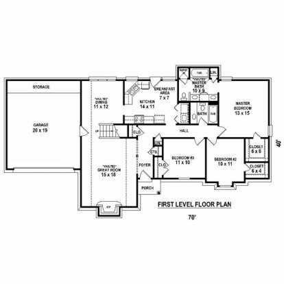 Floorplan 1 for House Plan #053-02324