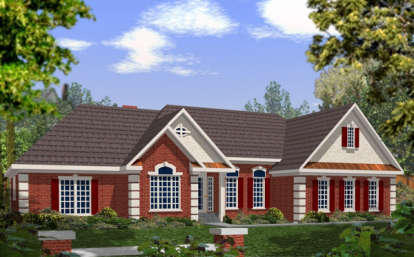 Traditional House Plan #036-00091 Elevation Photo