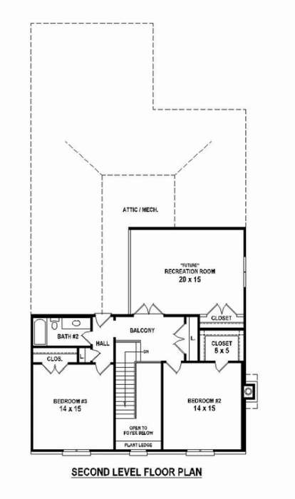 Floorplan 2 for House Plan #053-02372