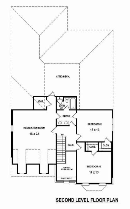 Floorplan 2 for House Plan #053-02380
