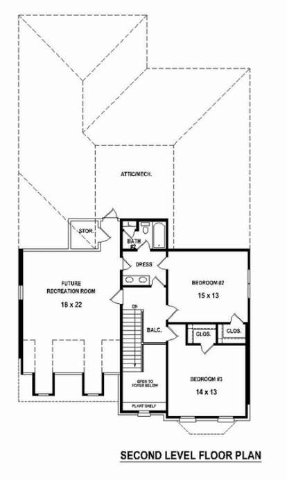 Floorplan 2 for House Plan #053-02381