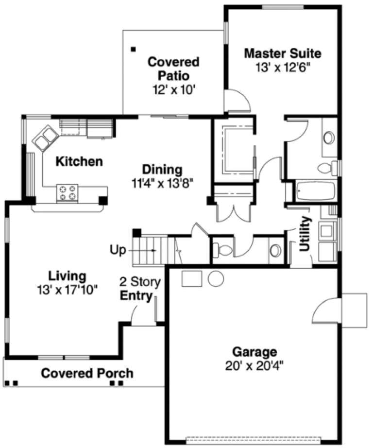 House Plan House Plan #1072 Drawing 1