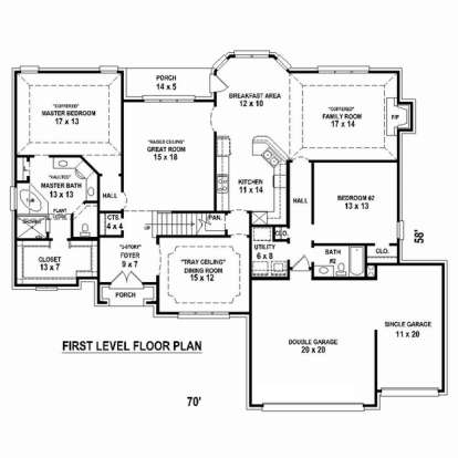 Floorplan 1 for House Plan #053-02420
