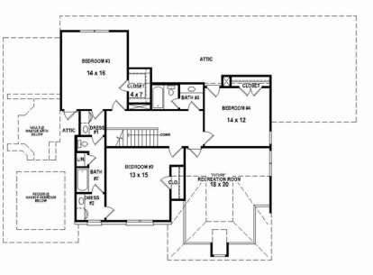 Floorplan 2 for House Plan #053-02421
