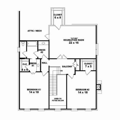 Floorplan 2 for House Plan #053-02462