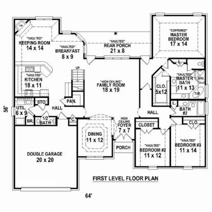 Floorplan 1 for House Plan #053-02479