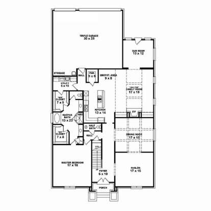 Floorplan 1 for House Plan #053-02481