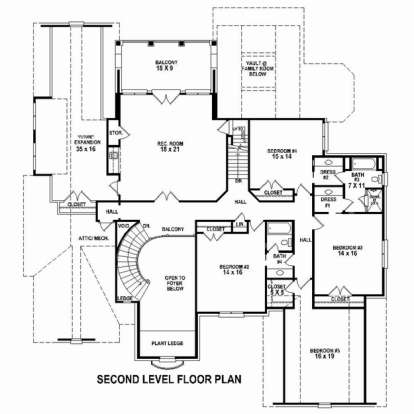 Floorplan 2 for House Plan #053-02560