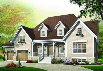Traditional House Plan #034-00733 Elevation Photo