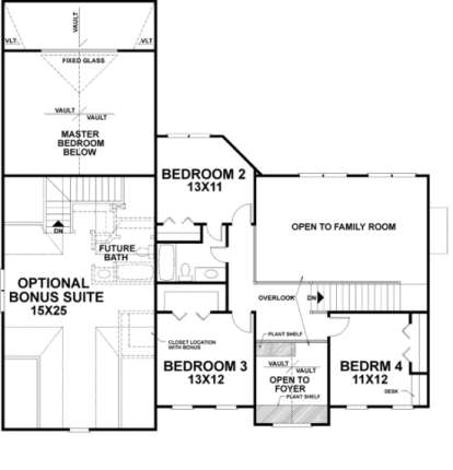 Second Floor for House Plan #036-00115