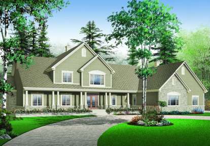 Country House Plan #034-00786 Elevation Photo