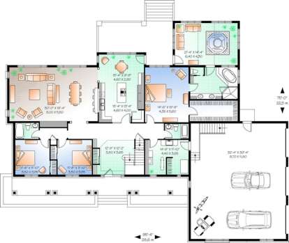 Floorplan 1 for House Plan #034-00786