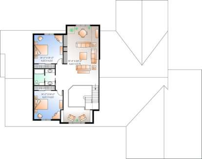Floorplan 2 for House Plan #034-00786