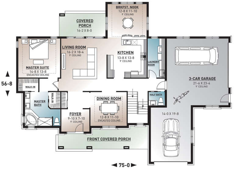 House Plan House Plan #11042 Drawing 1