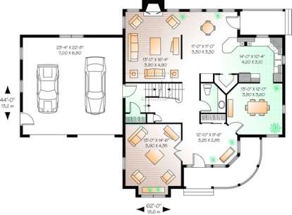 Floorplan 1 for House Plan #034-00817