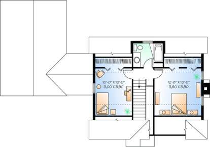 Floorplan 2 for House Plan #034-00923