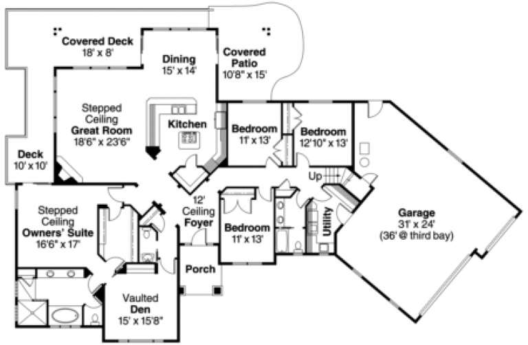 House Plan House Plan #1125 Drawing 1