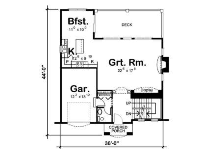 Floorplan 1 for House Plan #963-00090