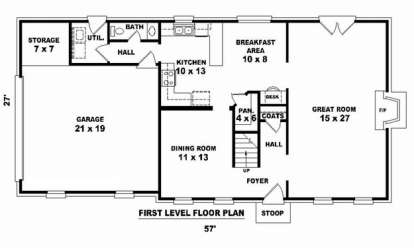Floorplan 1 for House Plan #053-02576