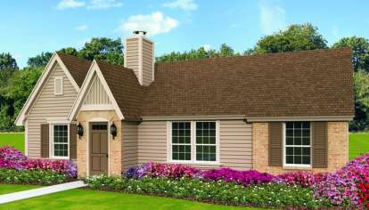 Traditional House Plan #053-02582 Elevation Photo