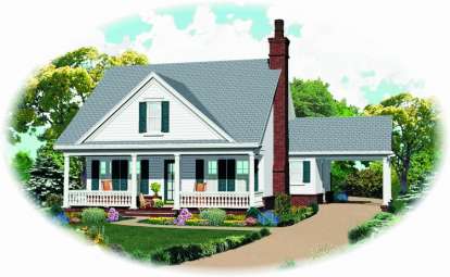 Country House Plan #053-02586 Elevation Photo
