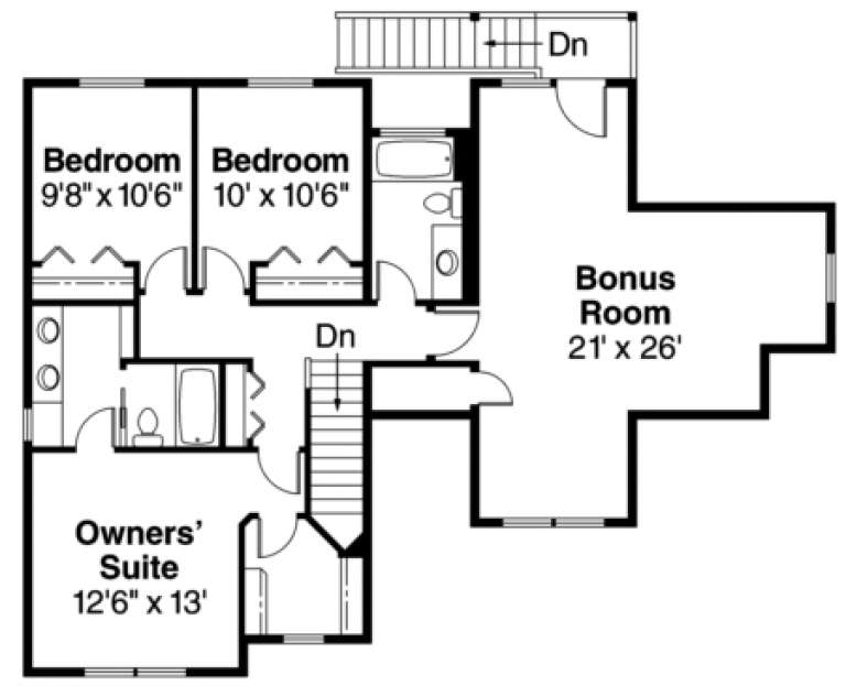 House Plan House Plan #1140 Drawing 2