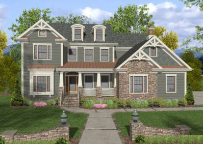 Craftsman House Plan #036-00138 Elevation Photo