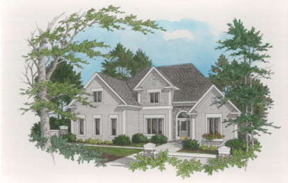 Traditional House Plan #036-00144 Elevation Photo