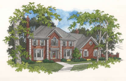 Traditional House Plan #036-00154 Elevation Photo
