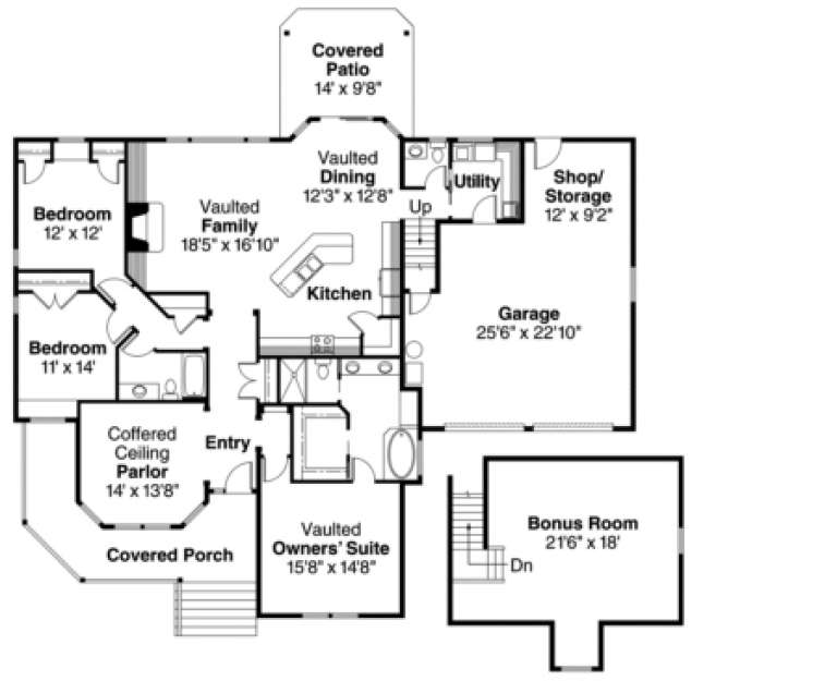House Plan House Plan #1173 Drawing 1