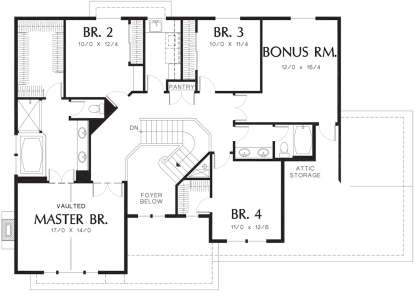 Second Floor for House Plan #2559-00310