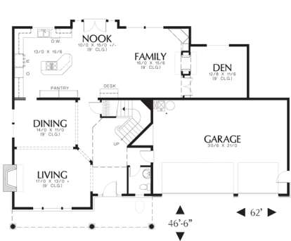 Floorplan 1 for House Plan #2559-00311