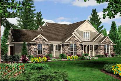 French Country House Plan #2559-00314 Elevation Photo