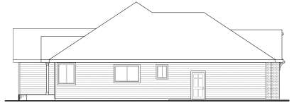 Left Elevation for House Plan #035-00462