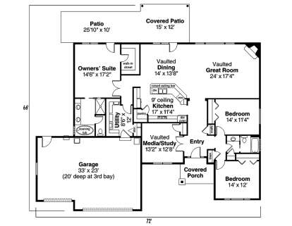 Main Floor  for House Plan #035-00464